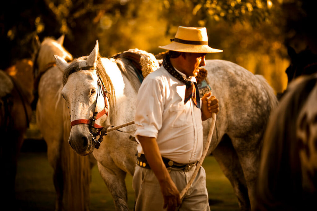 Gaucho Nomadic And Colourful Horseman And Cowhand Of Argentina
